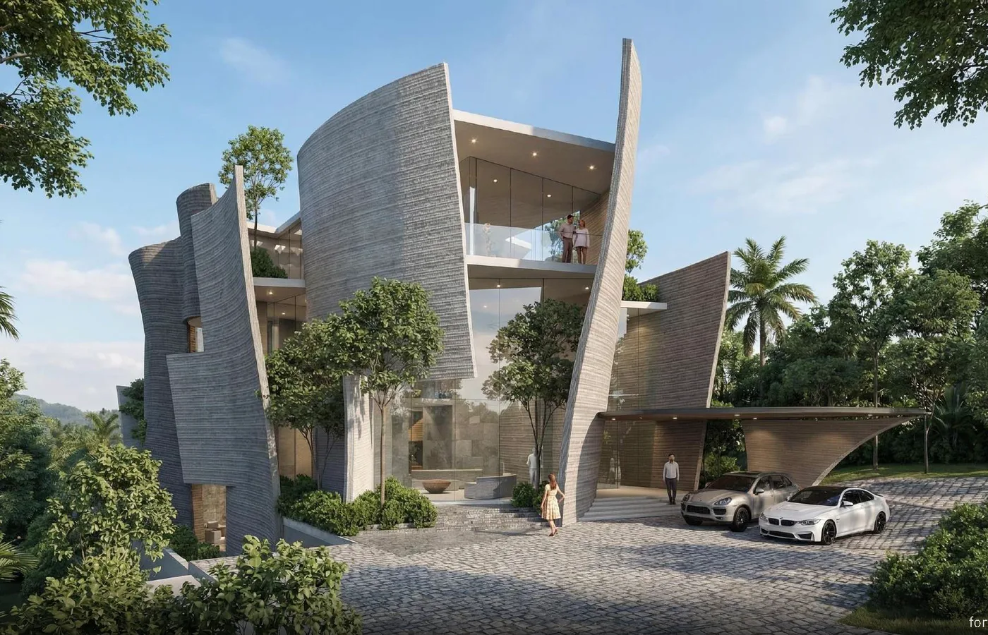 Housing development with 3D construction printing